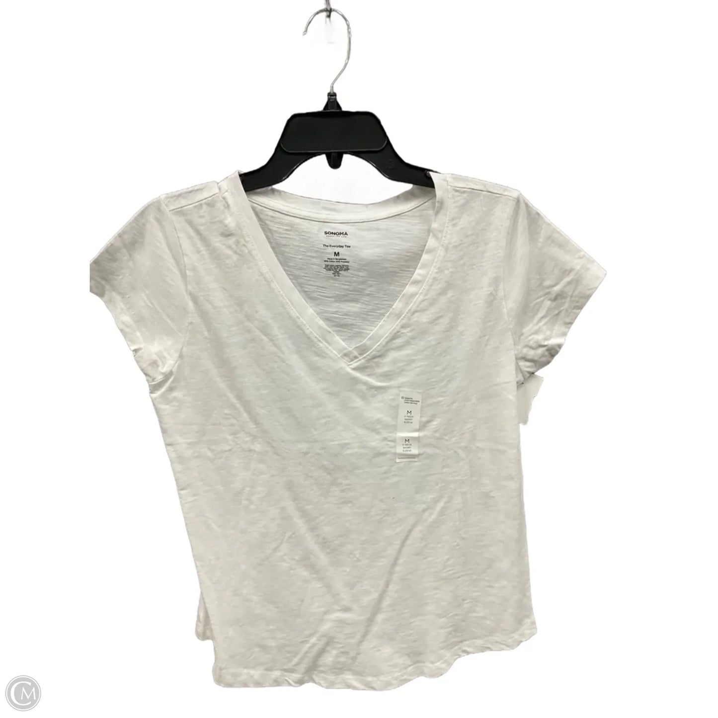 Top Short Sleeve Basic By Sonoma In White, Size: M