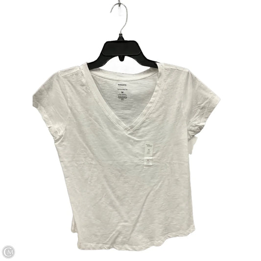 Top Short Sleeve Basic By Sonoma In White, Size: M