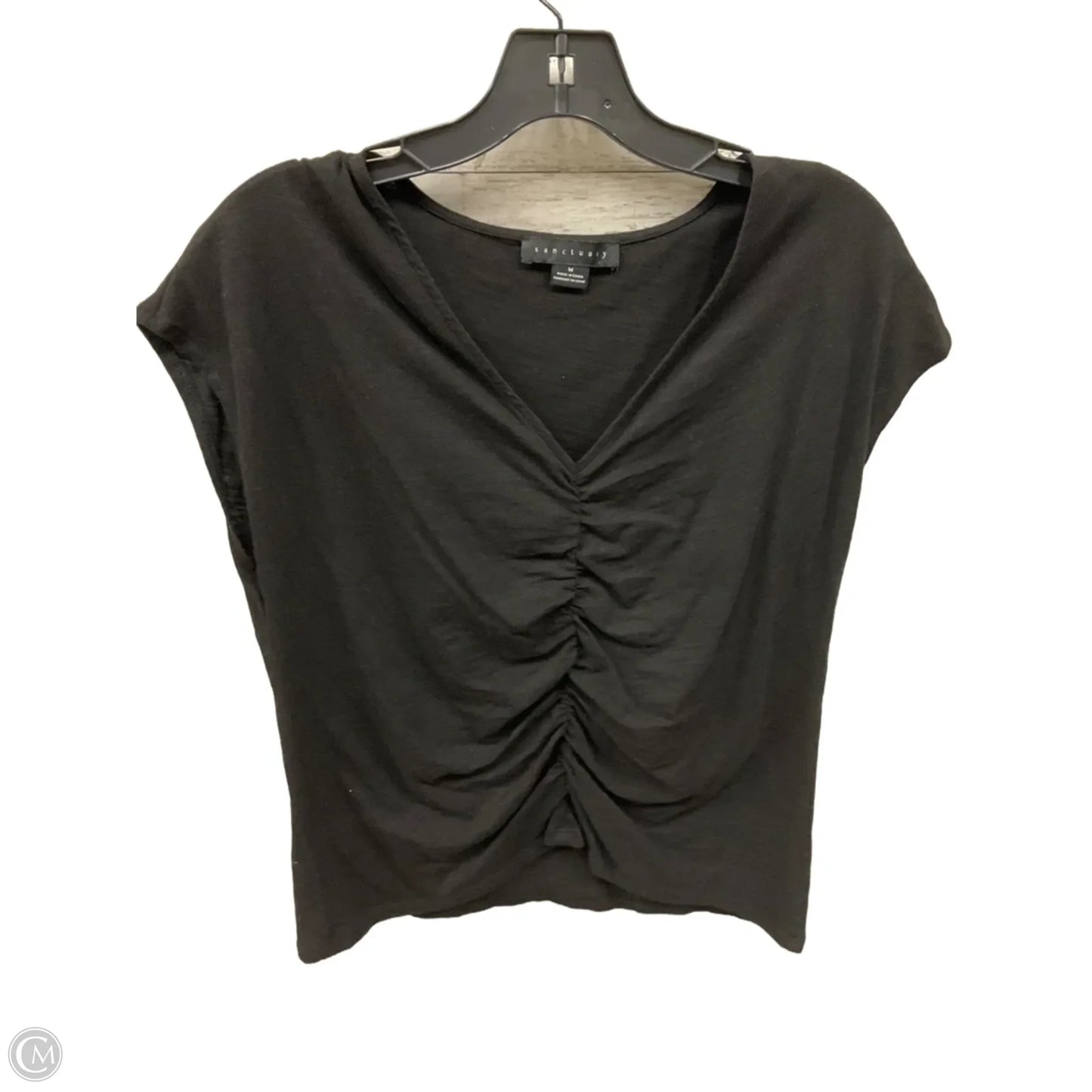 Top Short Sleeve By Sanctuary In Black, Size: M