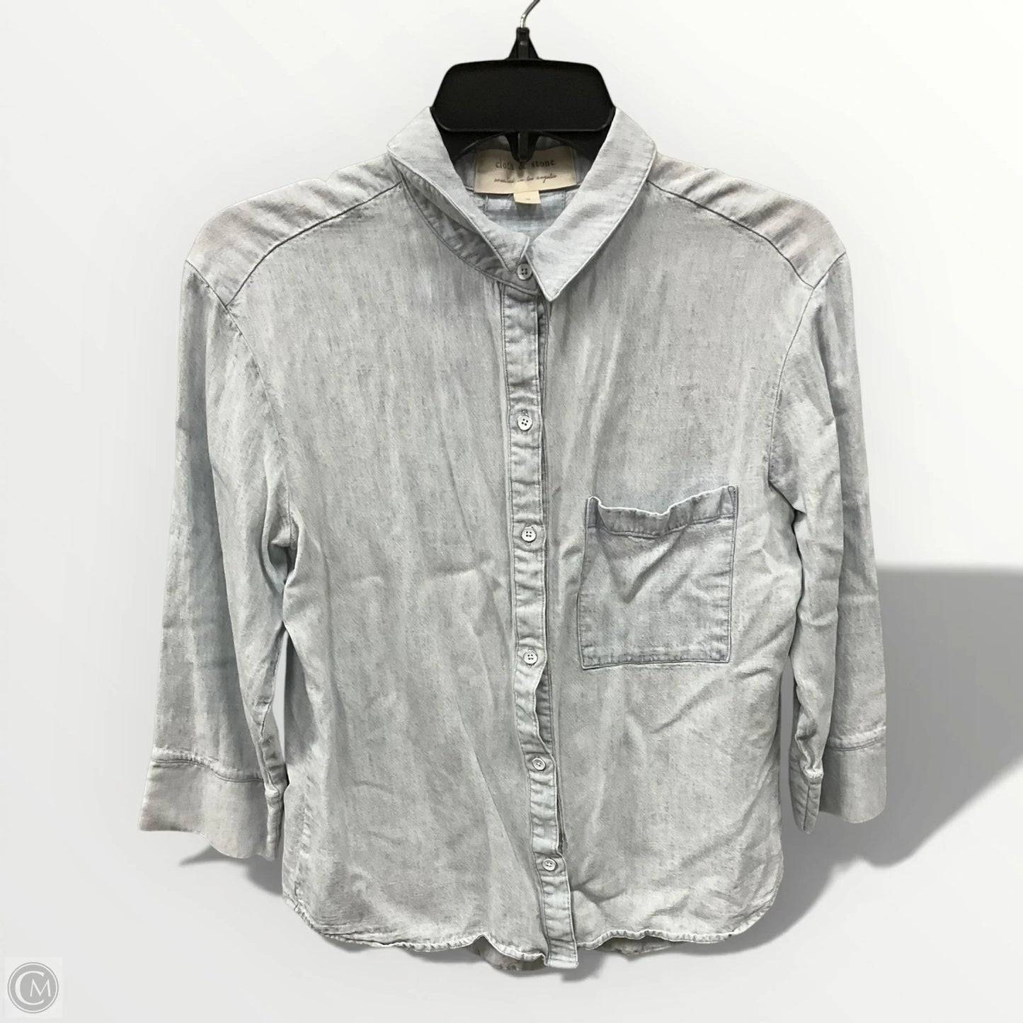 Blouse Long Sleeve By Cloth & Stone In Blue, Size: S