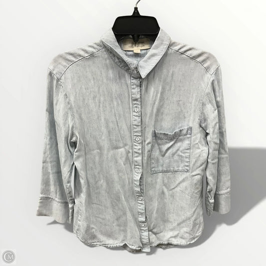 Blouse Long Sleeve By Cloth & Stone In Blue, Size: S
