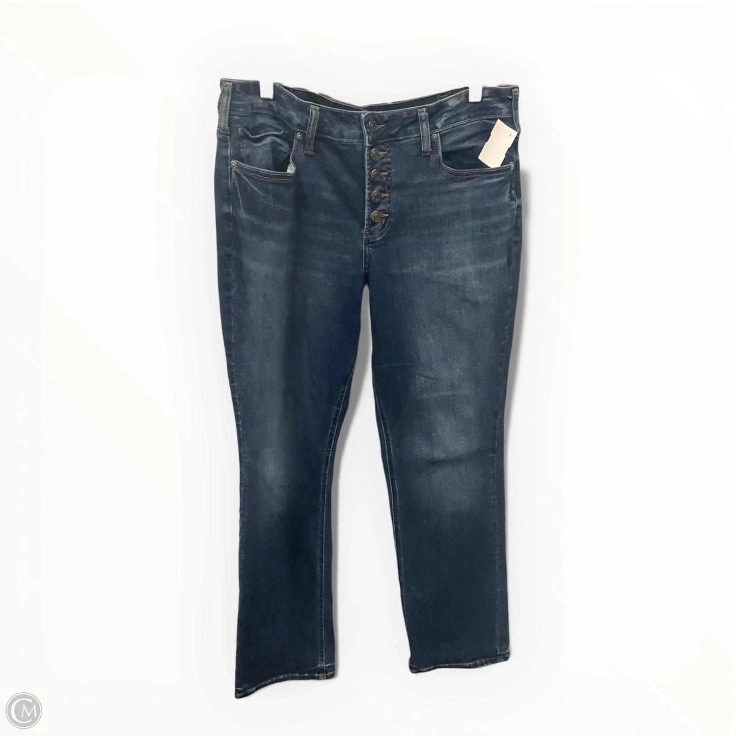 Jeans Boot Cut By Silver In Blue Denim, Size: 16