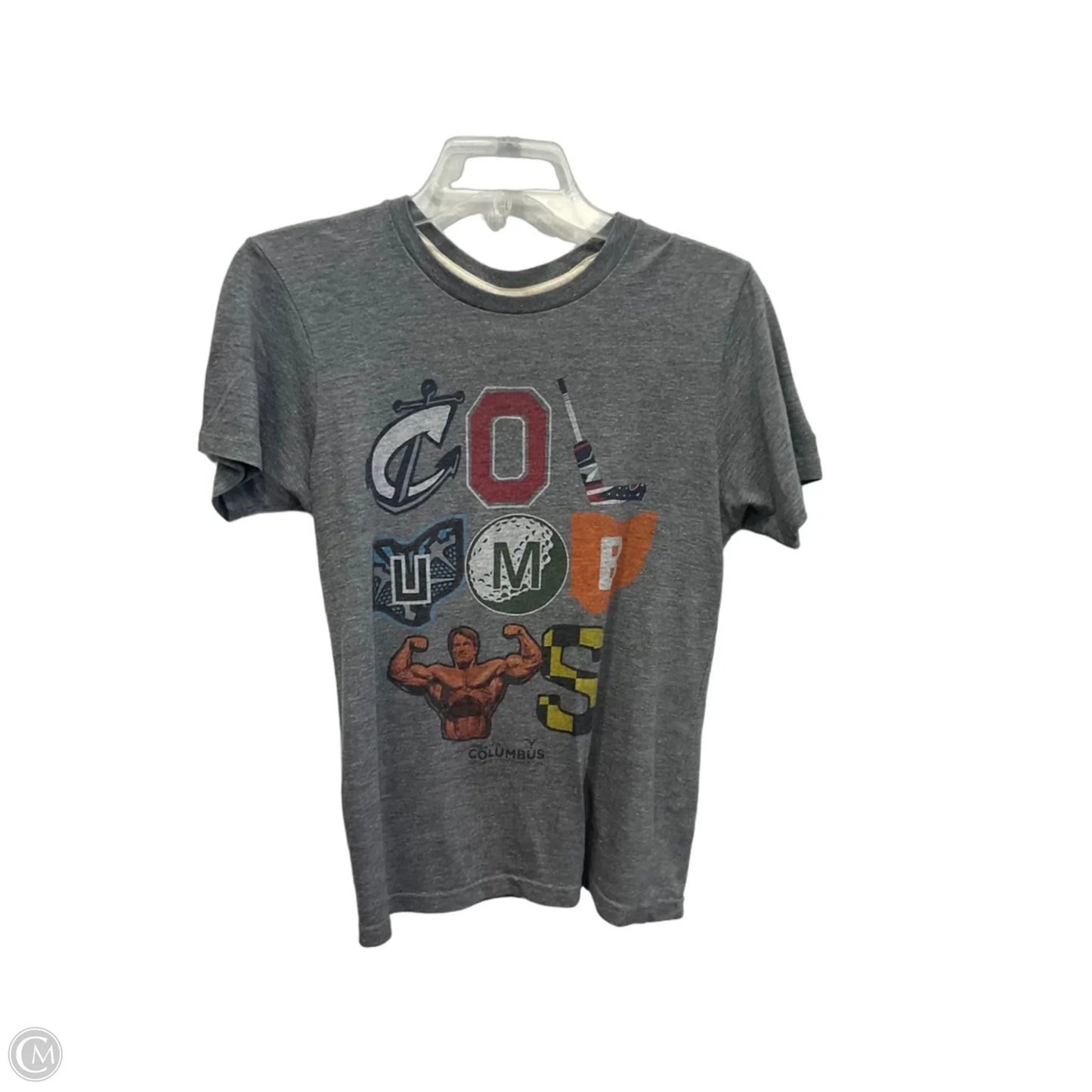 Top Short Sleeve Basic By Homage In Grey, Size: S