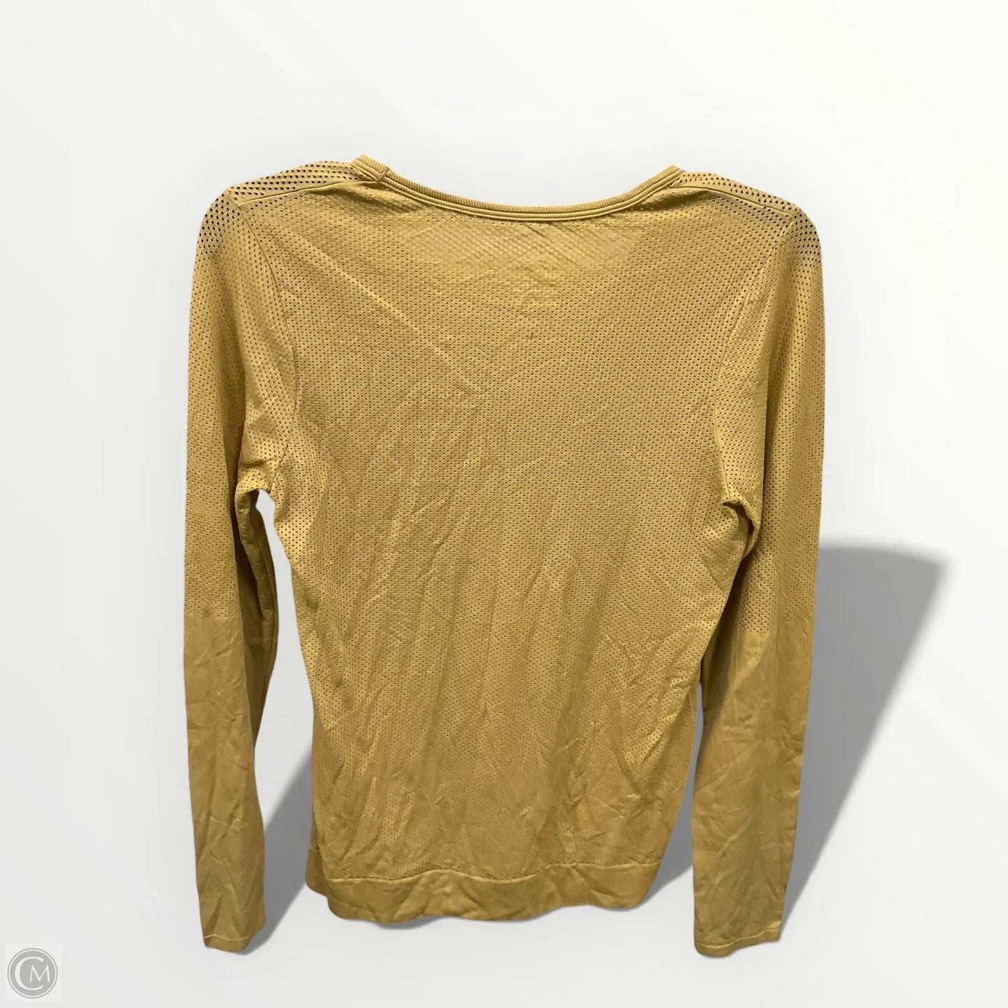 Athletic Top Long Sleeve Crewneck By Nike Apparel In Yellow, Size: S