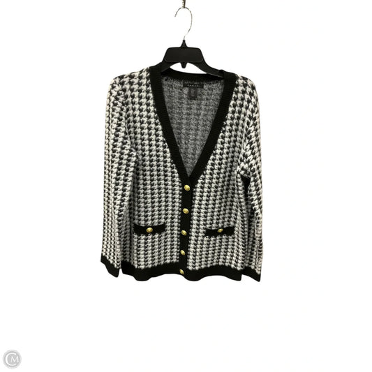 Cardigan By Tahari In Black & White, Size: M
