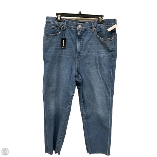 Jeans Skinny By Express In Blue Denim, Size: 16