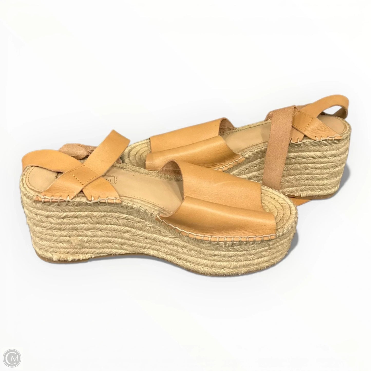 Sandals Heels Wedge By Antonio Melani In Tan, Size: 8