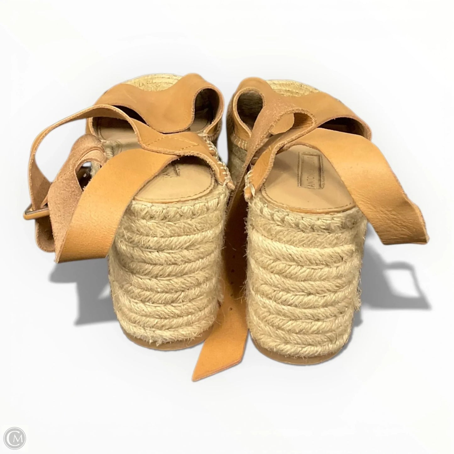 Sandals Heels Wedge By Antonio Melani In Tan, Size: 8