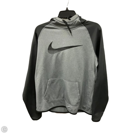 Sweatshirt Hoodie By Nike Apparel In Grey, Size: L