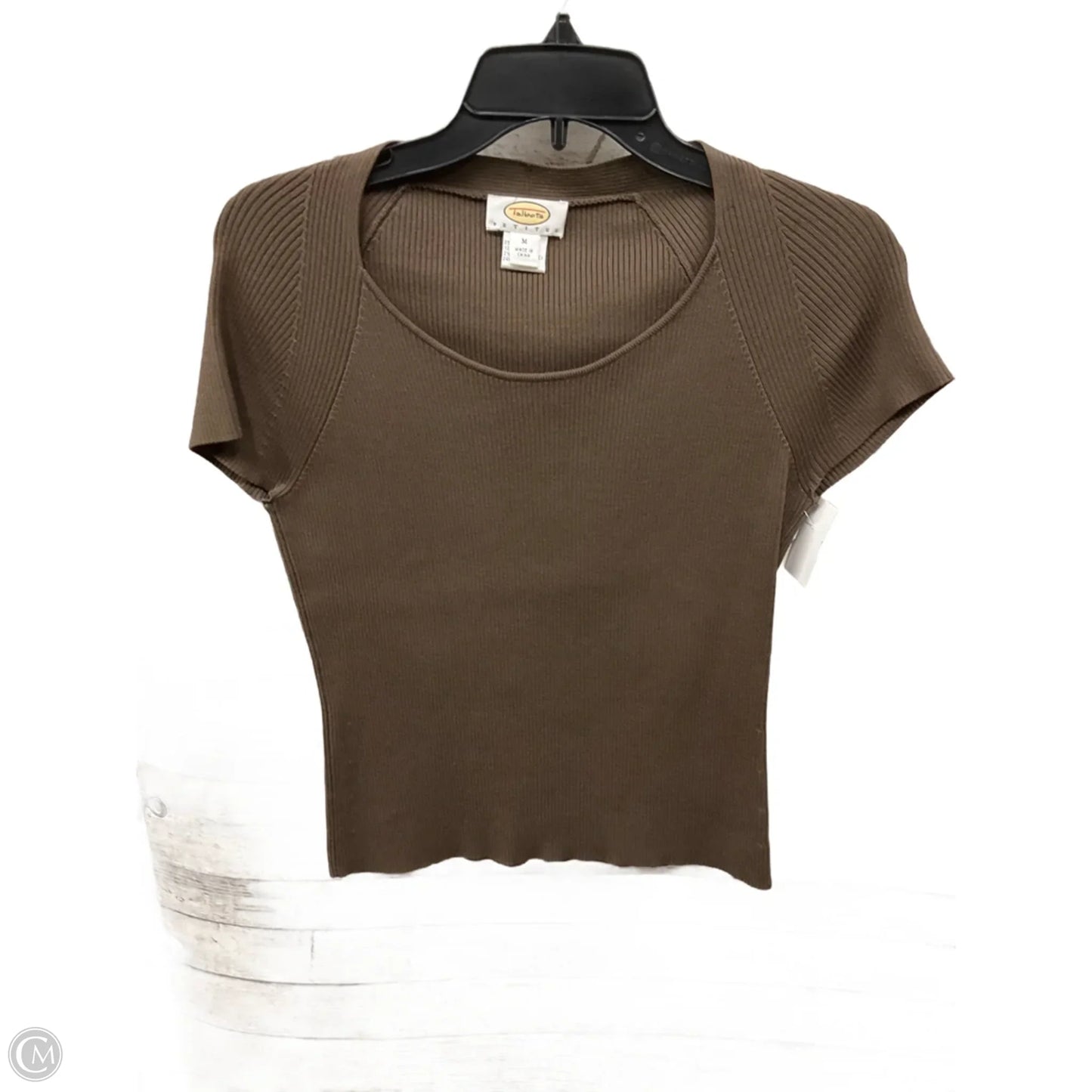 Top Short Sleeve By Talbots In Brown, Size: M