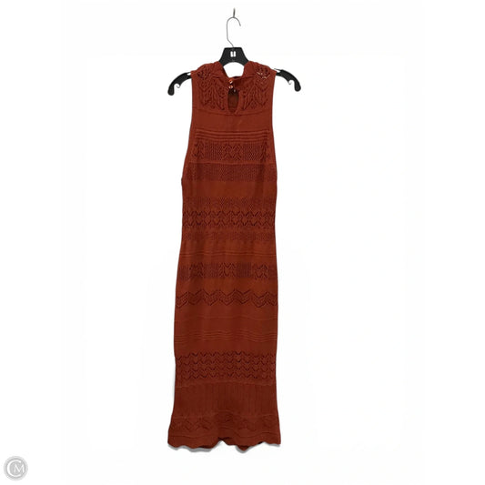 Dress Casual Maxi By Anthropologie In Orange, Size: L