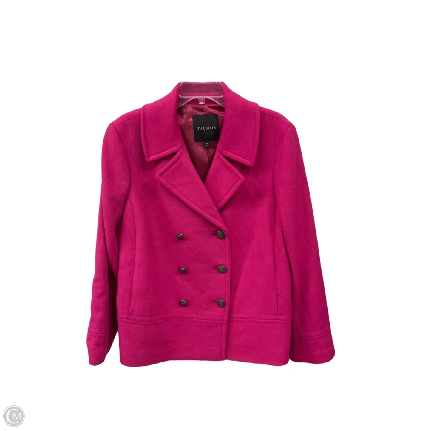 Coat Peacoat By Talbots In Pink, Size: Xl