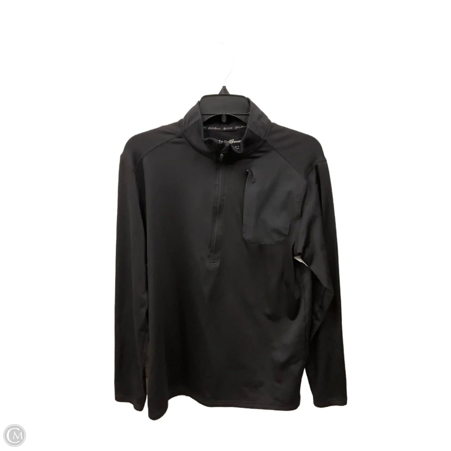 Athletic Sweatshirt Collar By Eddie Bauer In Black, Size: S