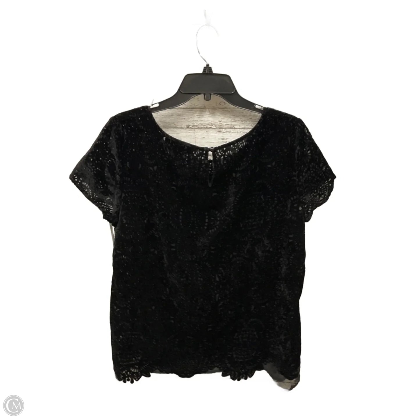 Top Short Sleeve By Loft In Black, Size: M