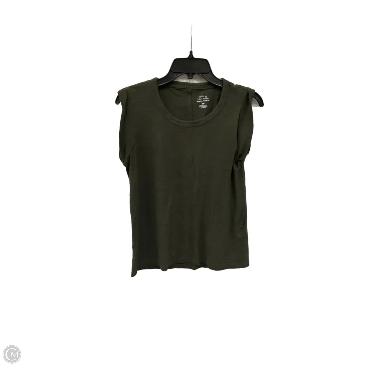 Top Short Sleeve Basic By Banana Republic In Green, Size: S