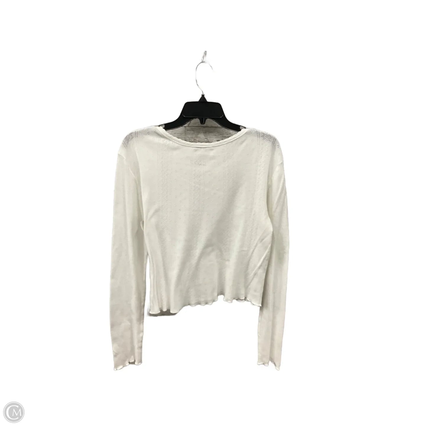 Top Long Sleeve By Lucky Brand In White, Size: M
