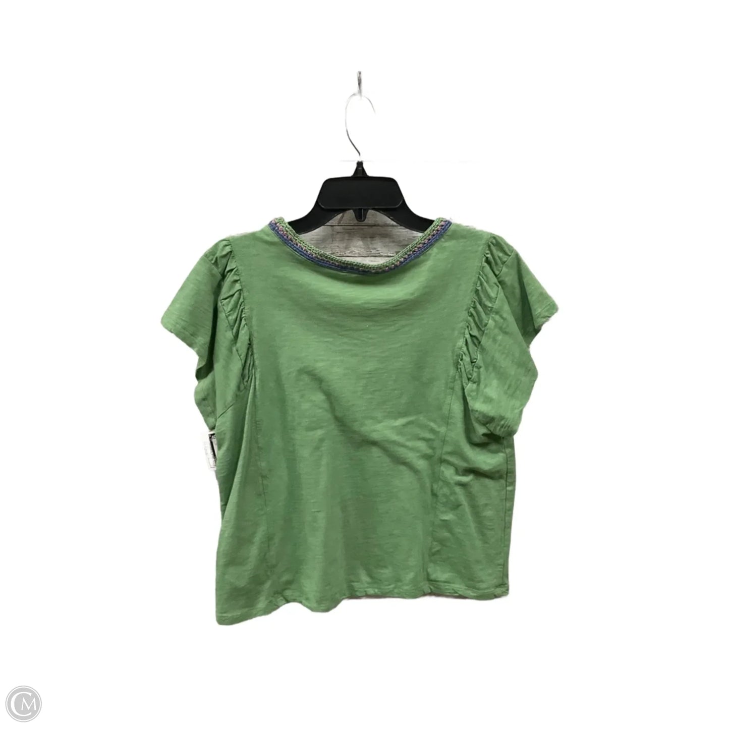 Top Short Sleeve By Democracy In Green, Size: Lp