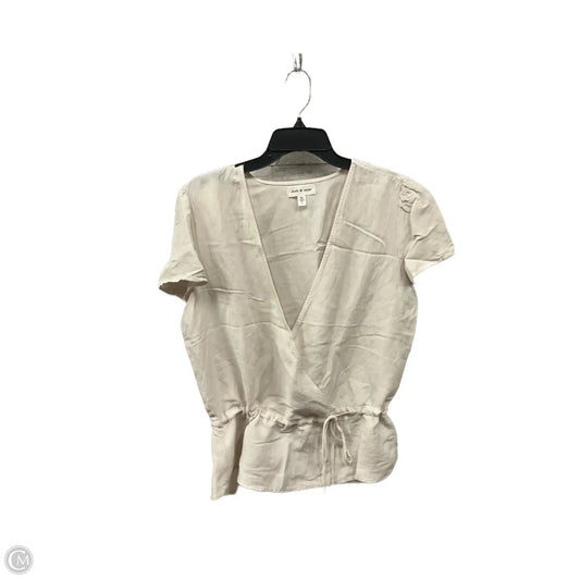 Top Short Sleeve By Cloth And Stone In Cream, Size: L