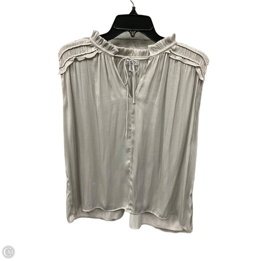 Top Short Sleeve By Current Air In Silver, Size: M