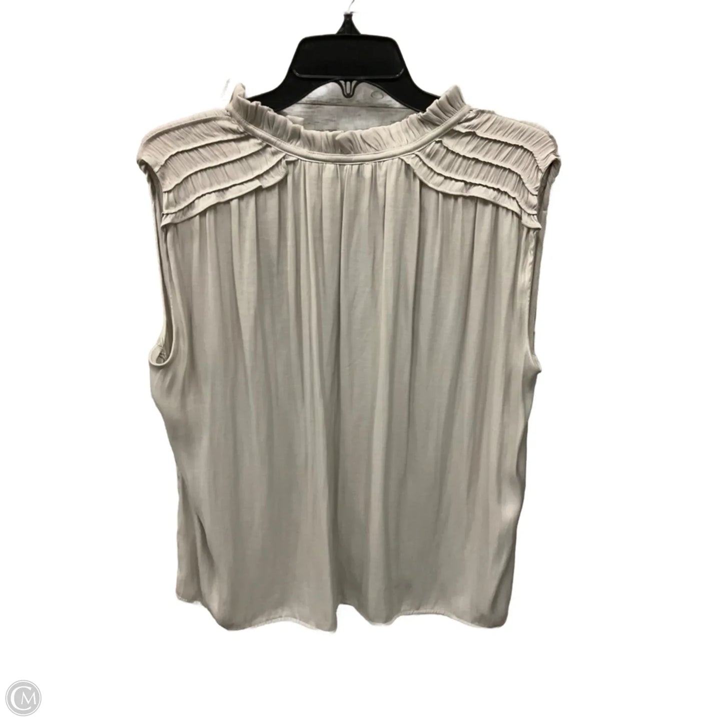 Top Short Sleeve By Current Air In Silver, Size: M