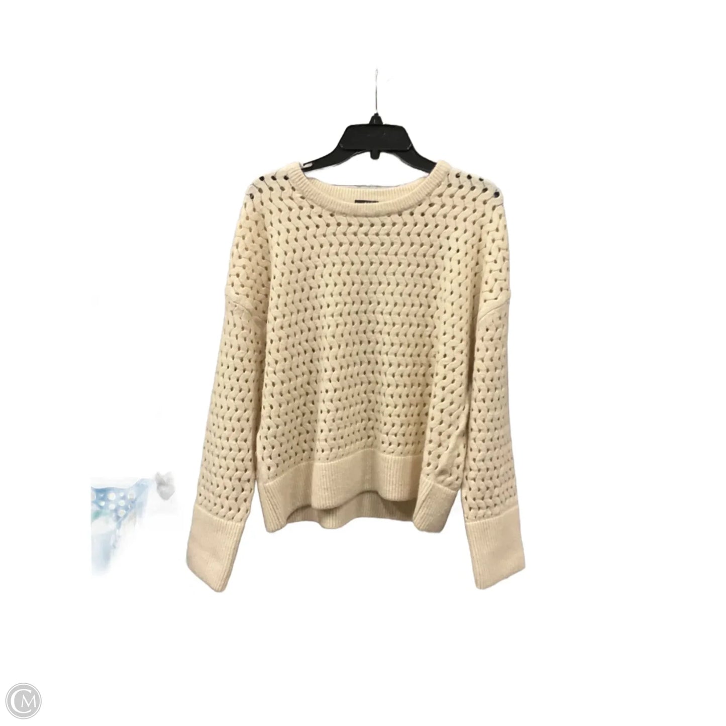 Sweater By Express In Cream, Size: L
