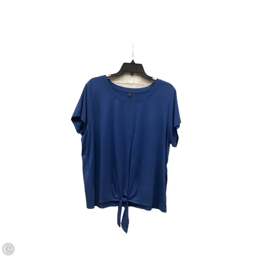 Top Short Sleeve By Gaiam In Blue, Size: Xxl