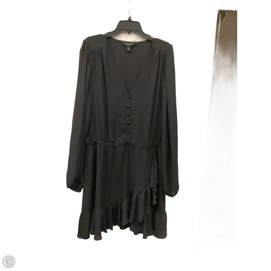 Dress Casual Midi By Banana Republic In Black, Size: Xl