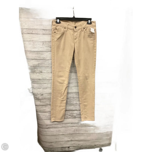 Jeans Skinny By 7 For All Mankind In Tan, Size: 4