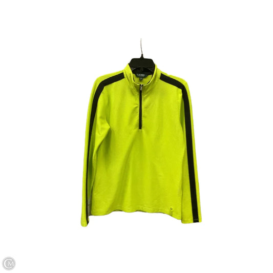 Athletic Top Long Sleeve Collar By Lauren By Ralph Lauren In Green, Size: L