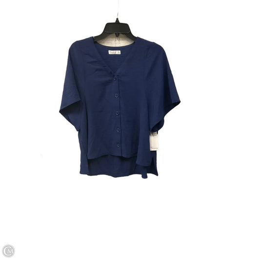 Blouse Short Sleeve By 89th And Madison In Navy, Size: S