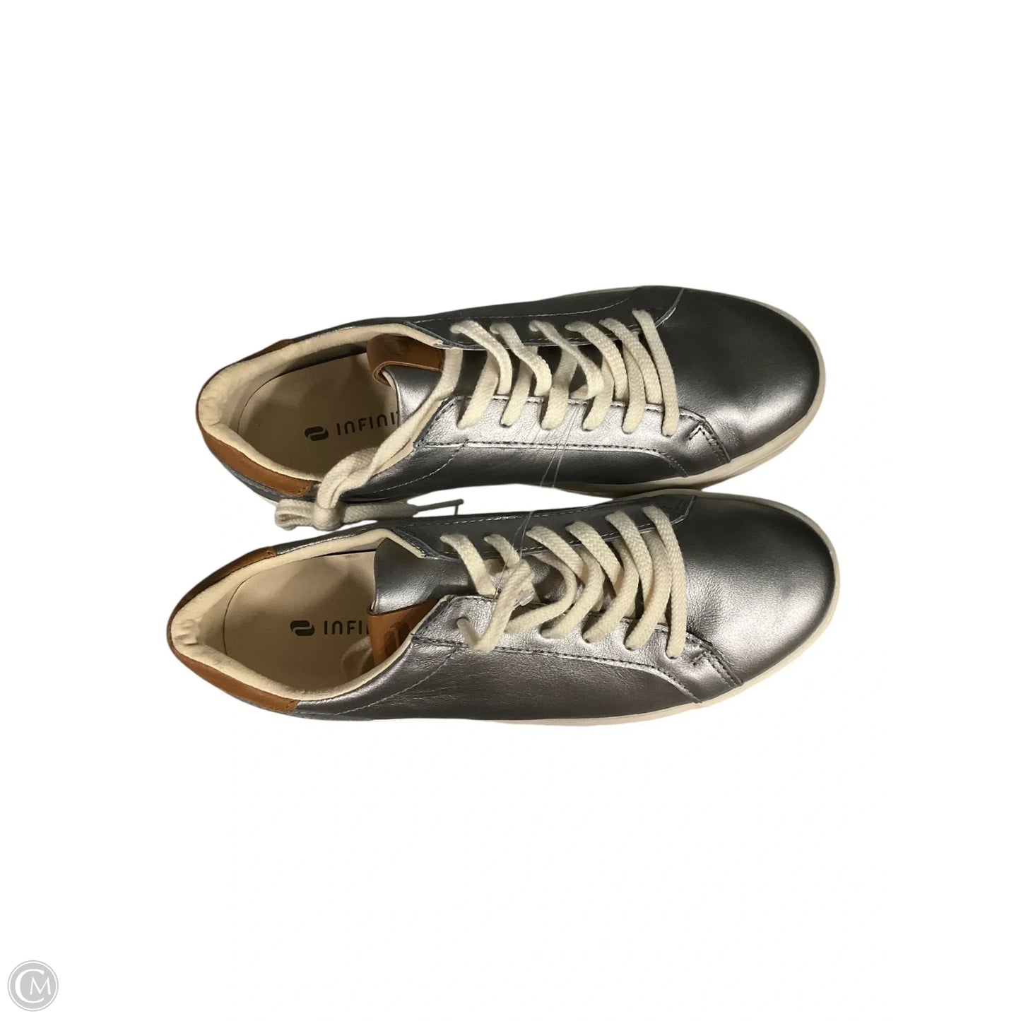 Shoes Flats By Infinity In Silver, Size: 8