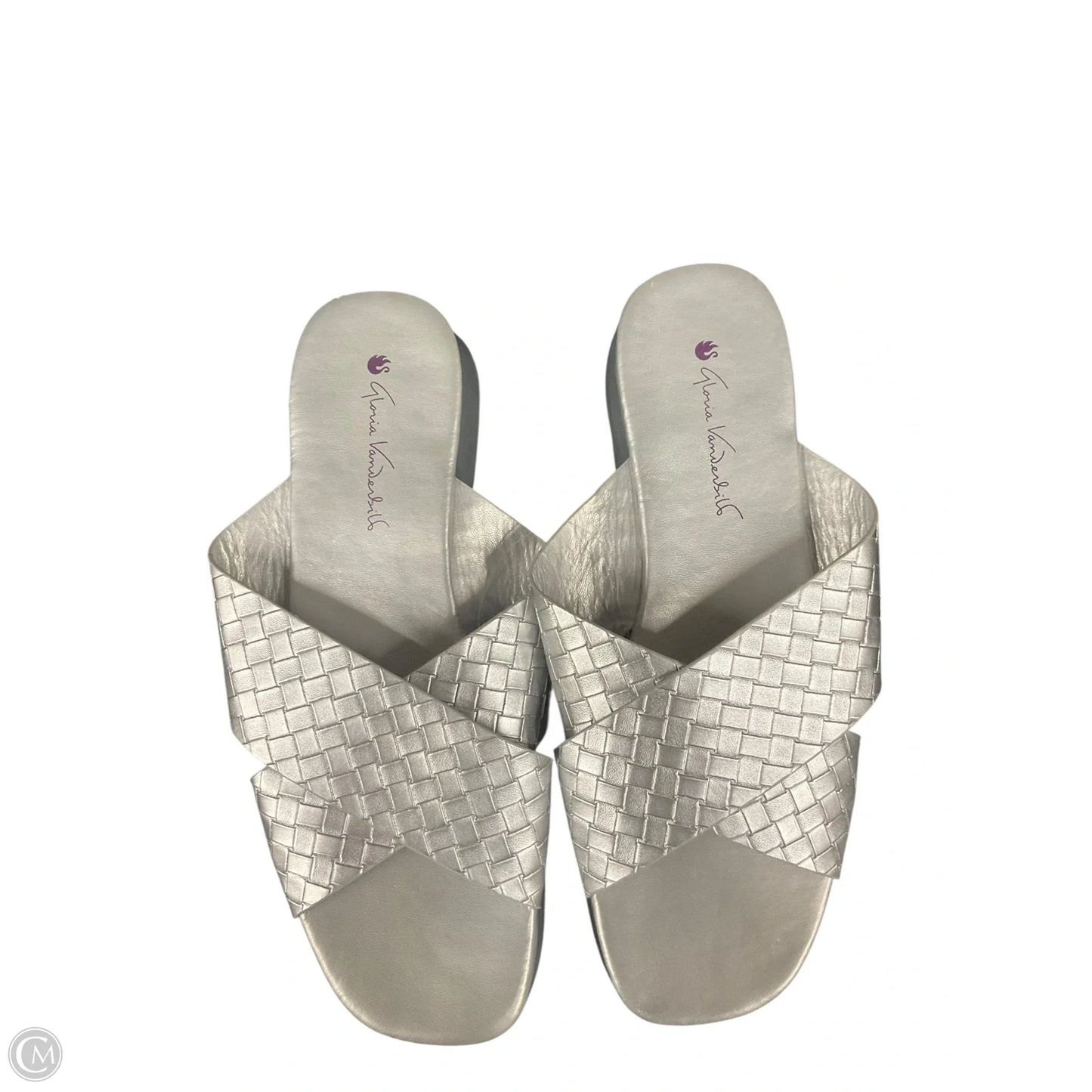 Sandals Heels Platform By Gloria Vanderbilt In Silver, Size: 11