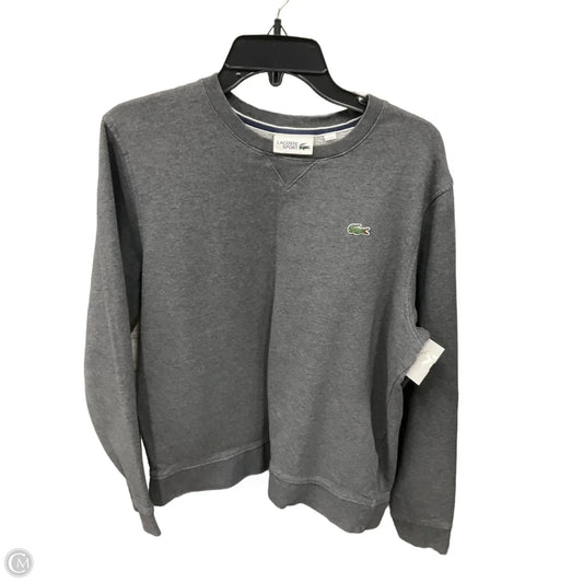 Sweatshirt Crewneck By Lacoste In Grey, Size: L