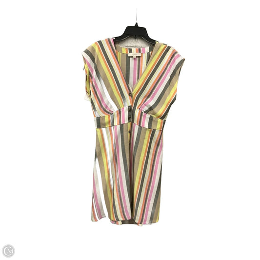 Dress Casual Midi By Loft In Striped Pattern, Size: 10