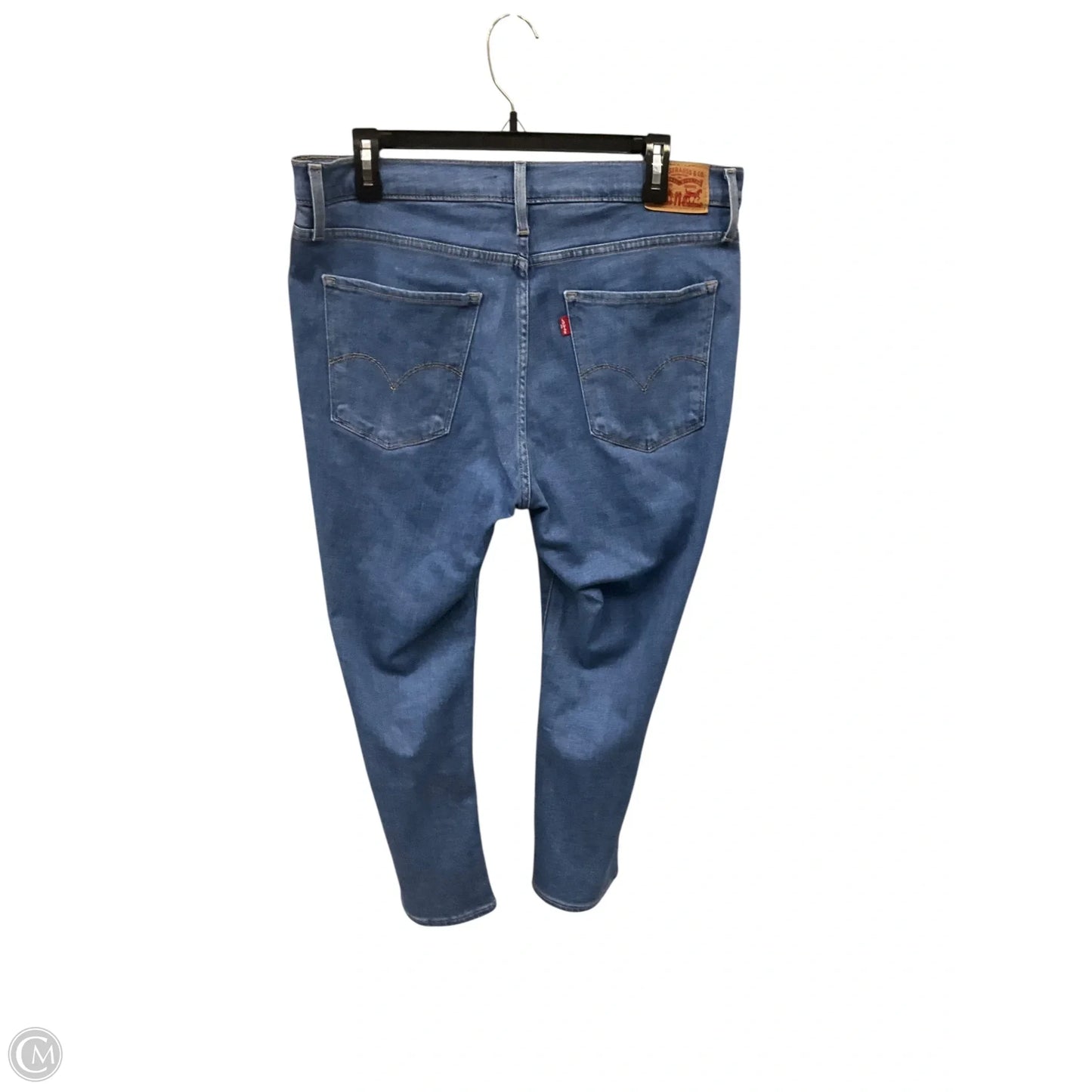 Jeans Cropped By Levis In Blue Denim, Size: 12