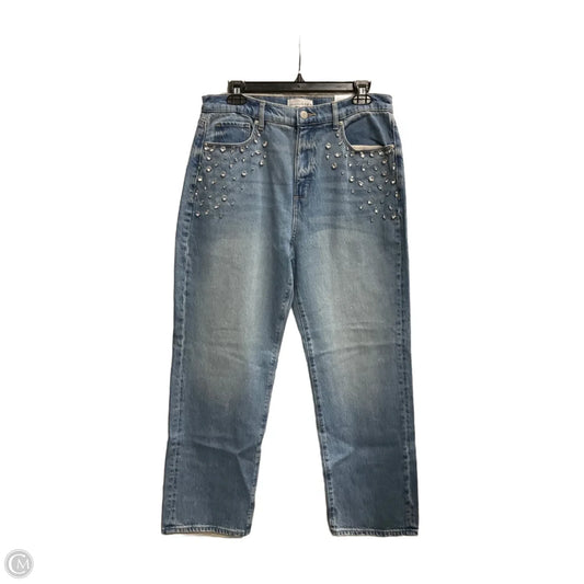 Jeans Straight By Loft In Blue Denim, Size: 8
