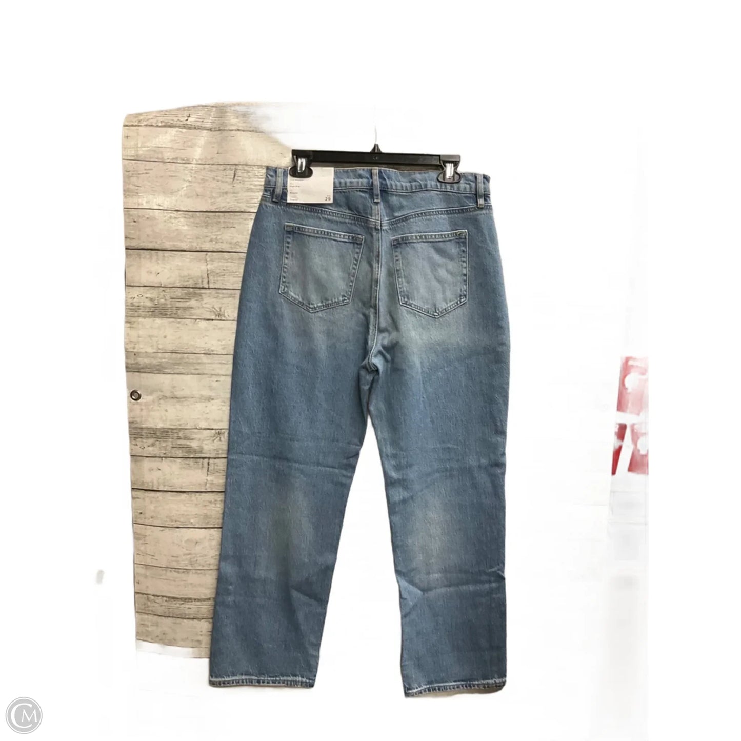 Jeans Straight By Loft In Blue Denim, Size: 8