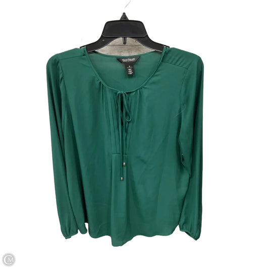 Top Long Sleeve By White House Black Market In Green, Size: L