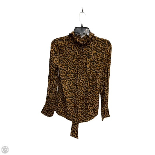 Blouse Long Sleeve By J. Crew In Animal Print, Size: Xs