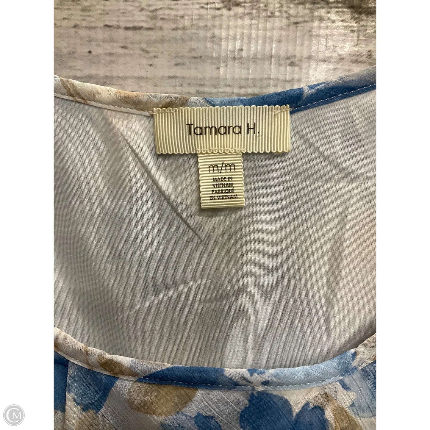 Top Sleeveless By Tamara H In Blue, Size: M