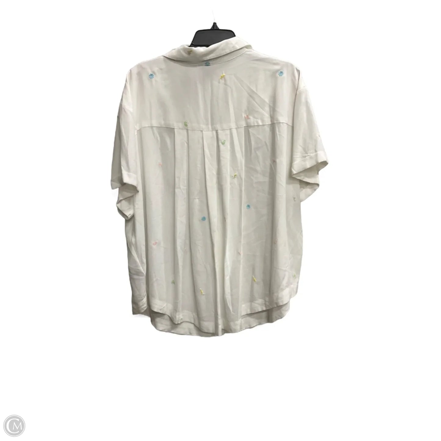 Blouse Short Sleeve By Torrid In White, Size: 2x