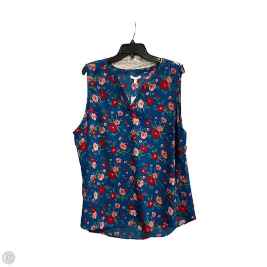 Top Sleeveless By Maurices In Blue, Size: 2x
