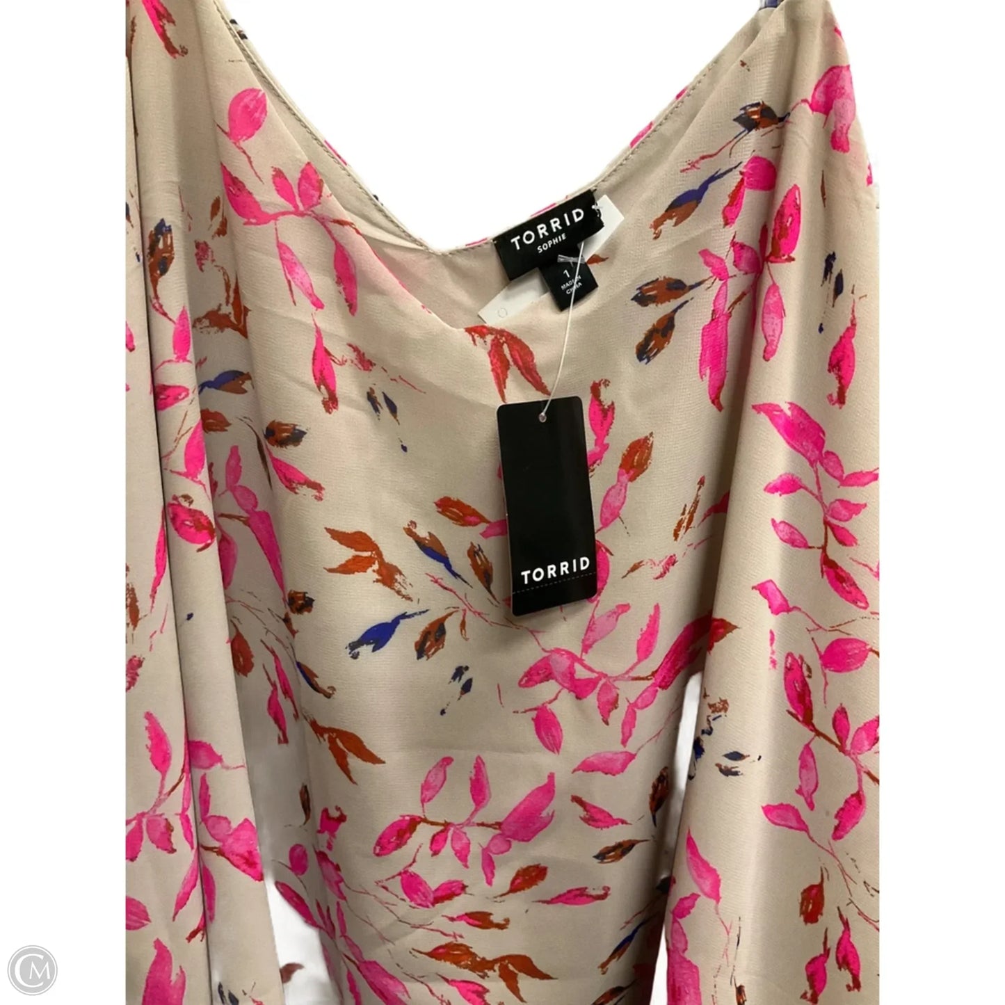 Top Sleeveless By Torrid In Tan, Size: 1x