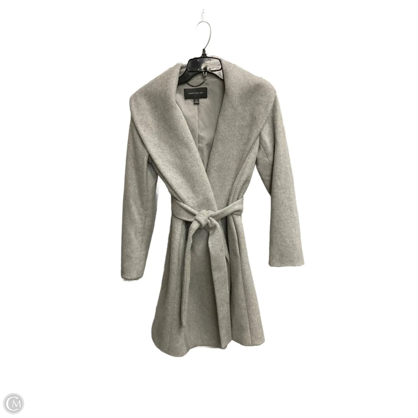 Coat Wool By Ann Taylor In Grey, Size: Xxs