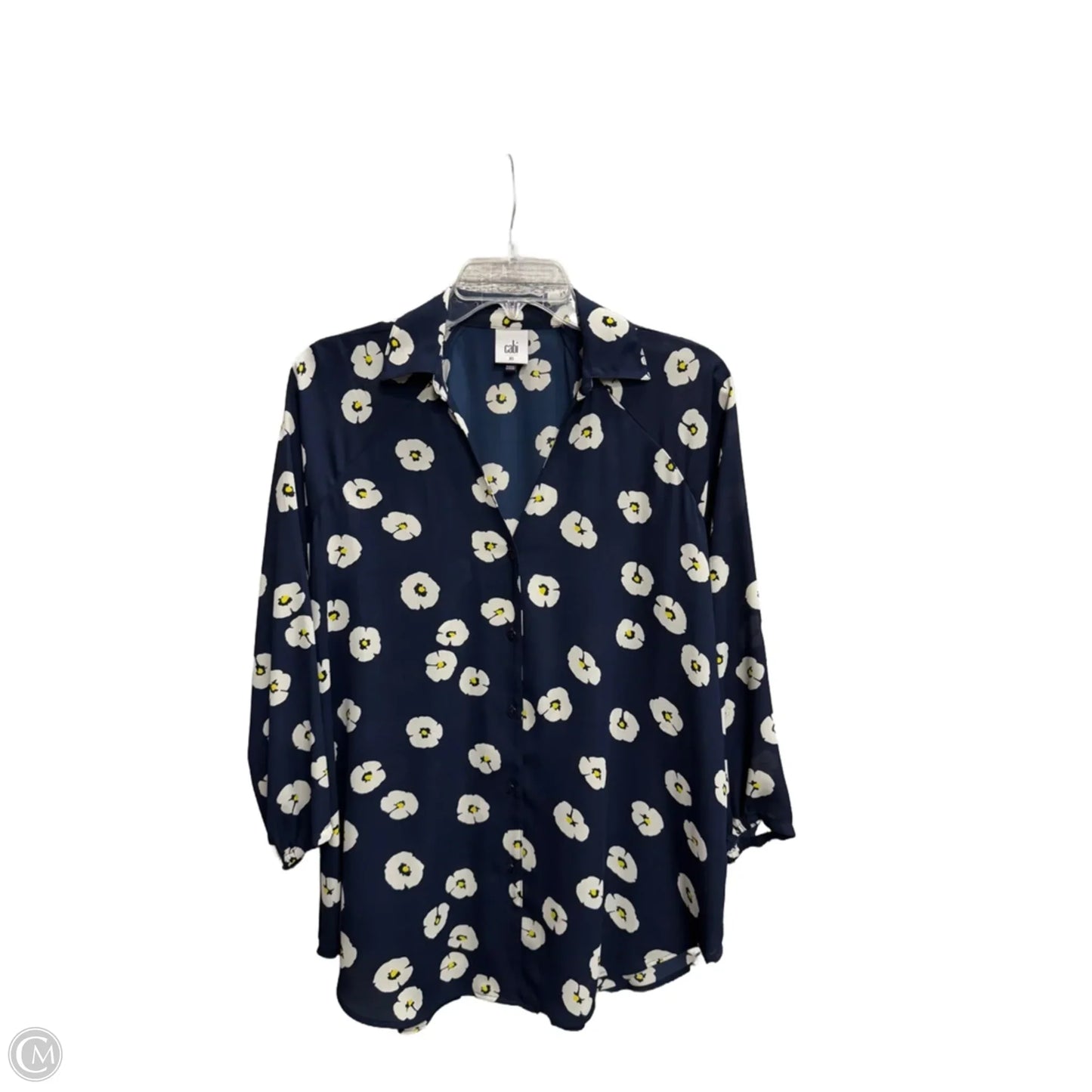 Top 3/4 Sleeve By Cabi In Navy, Size: Xs