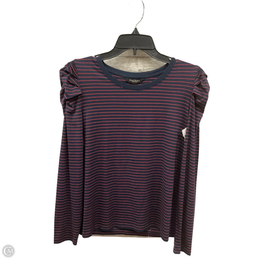 Top Long Sleeve By Banana Republic In Navy, Size: M