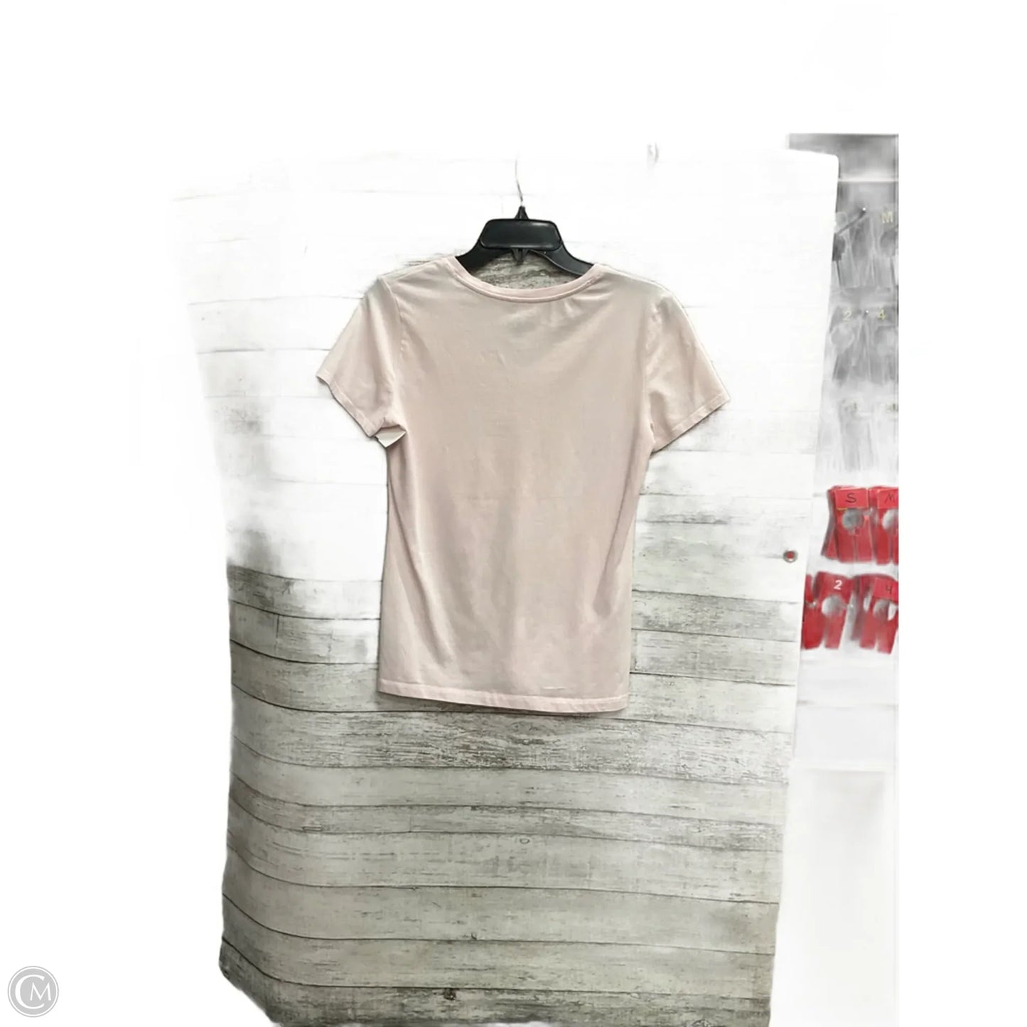 Top Short Sleeve Basic By Saks Fifth Avenue In Pink, Size: S