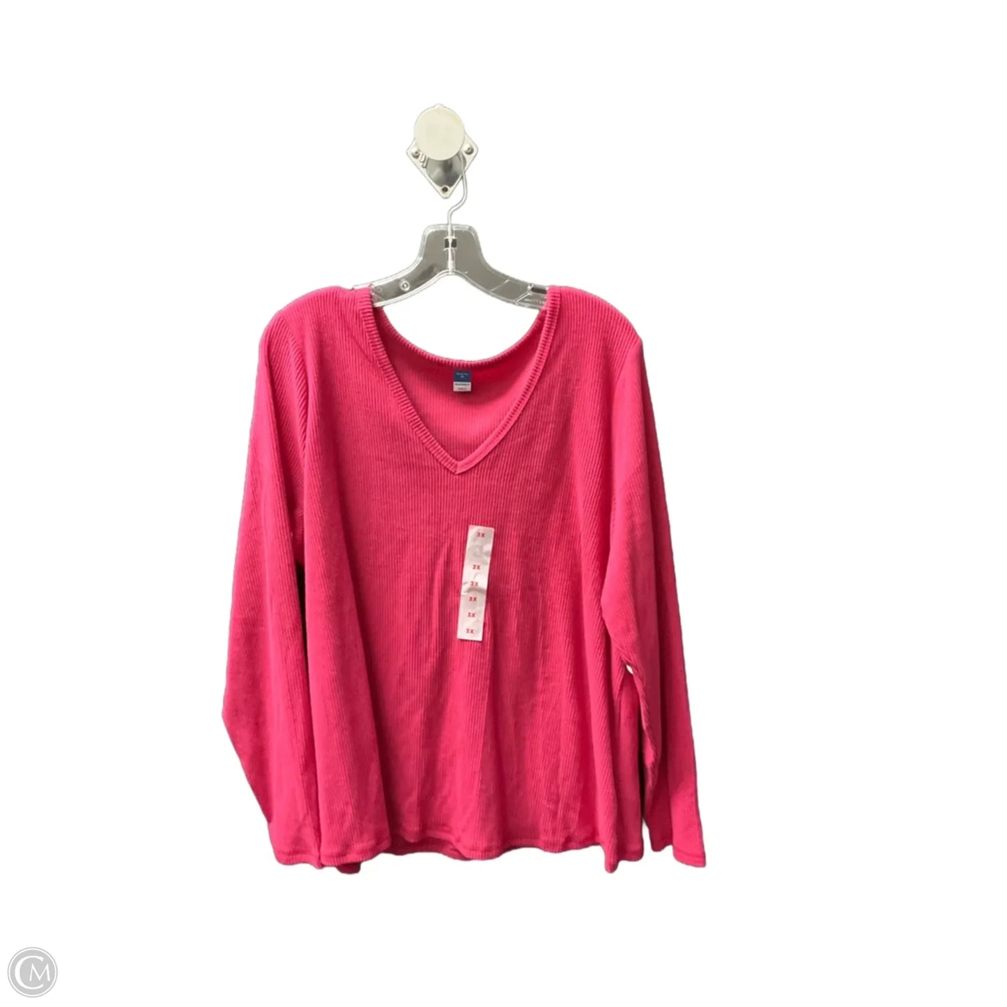 Top Long Sleeve Basic By Old Navy In Pink, Size: 3x