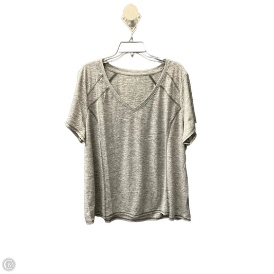 Athletic Top Short Sleeve By Livi Active In Grey, Size: 2x