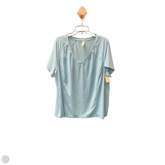Athletic Top Short Sleeve By Livi Active In Blue, Size: 2x